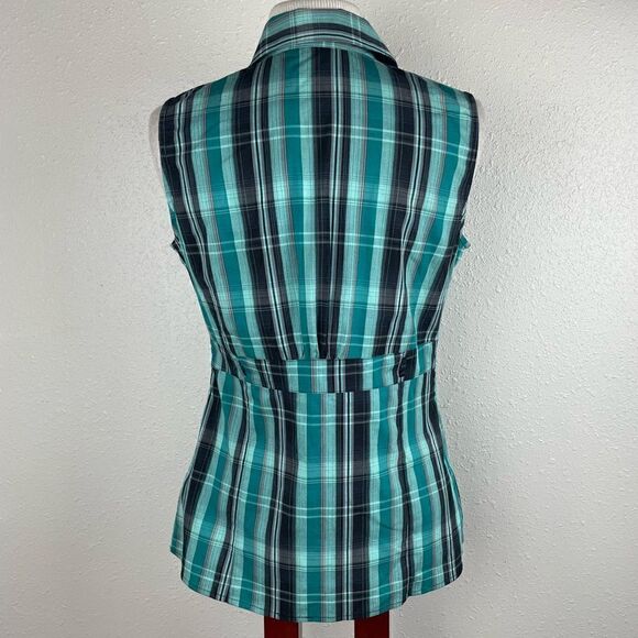 NWT Apt. 9 Stretch Fit Sleeveless Button Down Shirt Size M - Picture 5 of 8